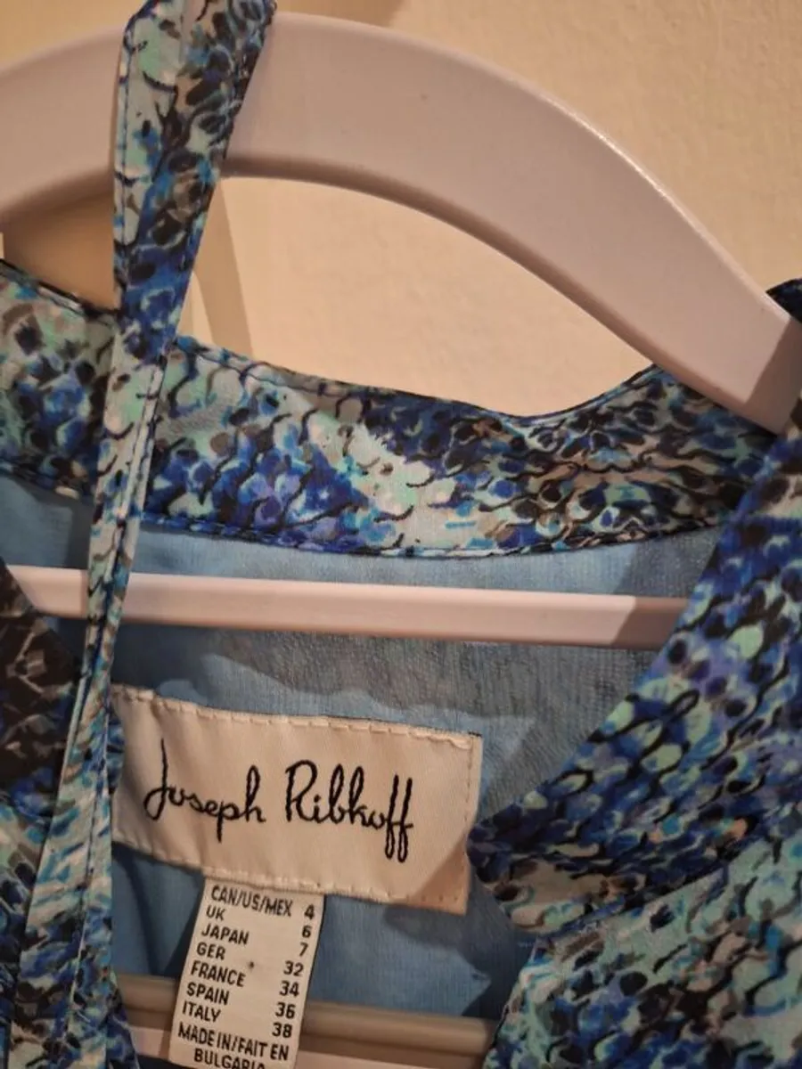 joseph ribkoff blue mix dress size 10 - Image 1