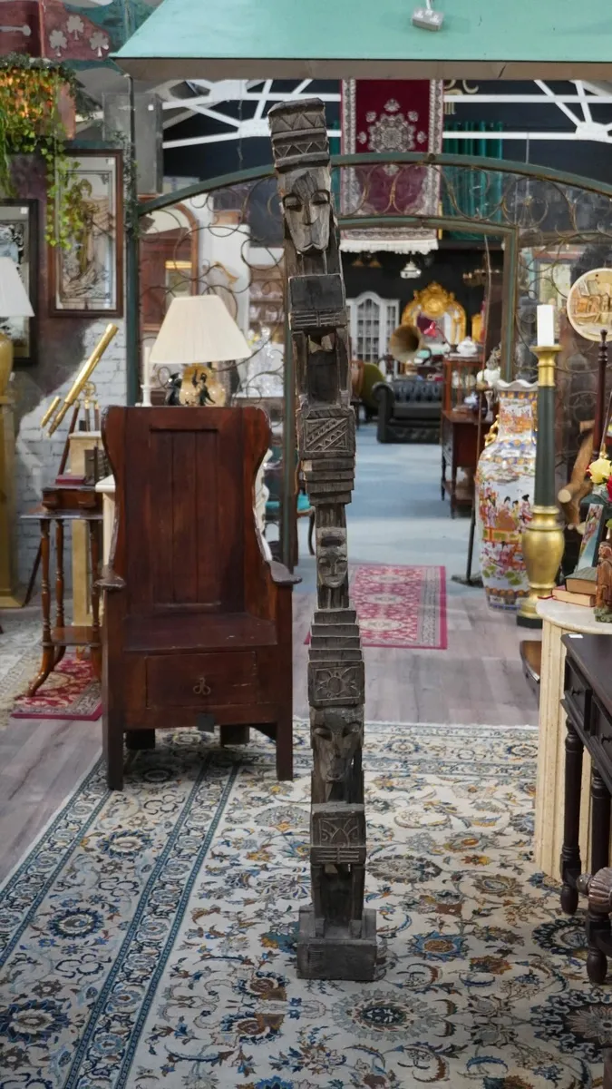 Antique Hand-Carved African Wooden Totem - Image 1