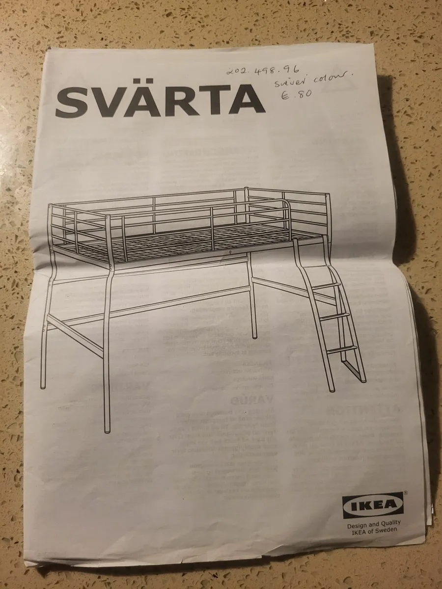 Ikea Svarta loft bed and desk - Image 4