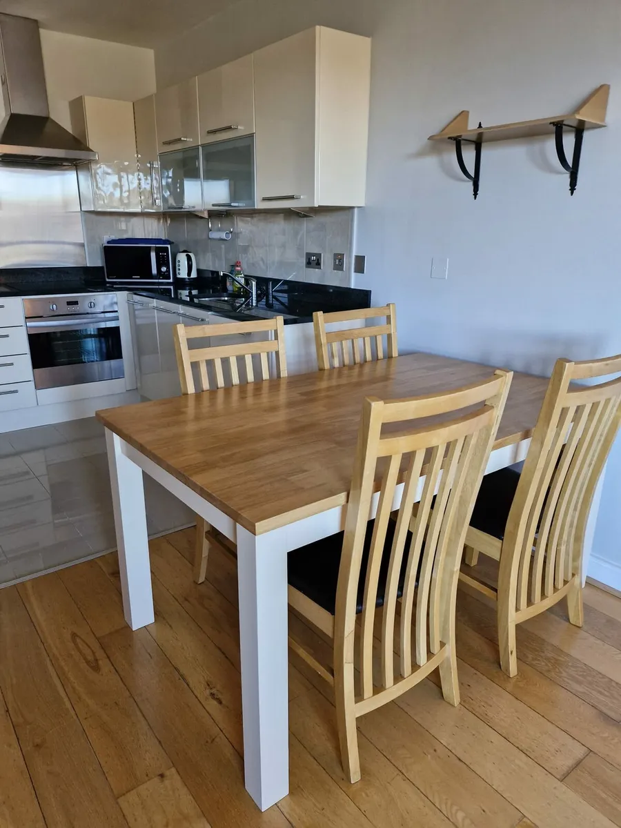 New Light Oak Solid Kitchen Table & 6 Chairs