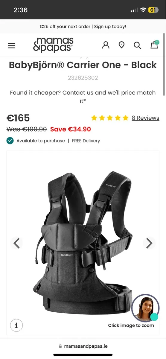 BabyBjörn Carrier One - Black - Image 2
