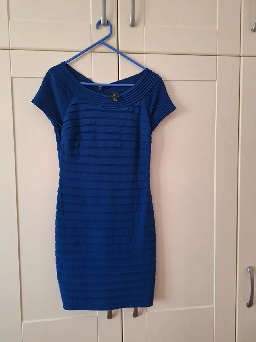 Andrianna Papell Blue Bodycon dress size 10 - Image 1