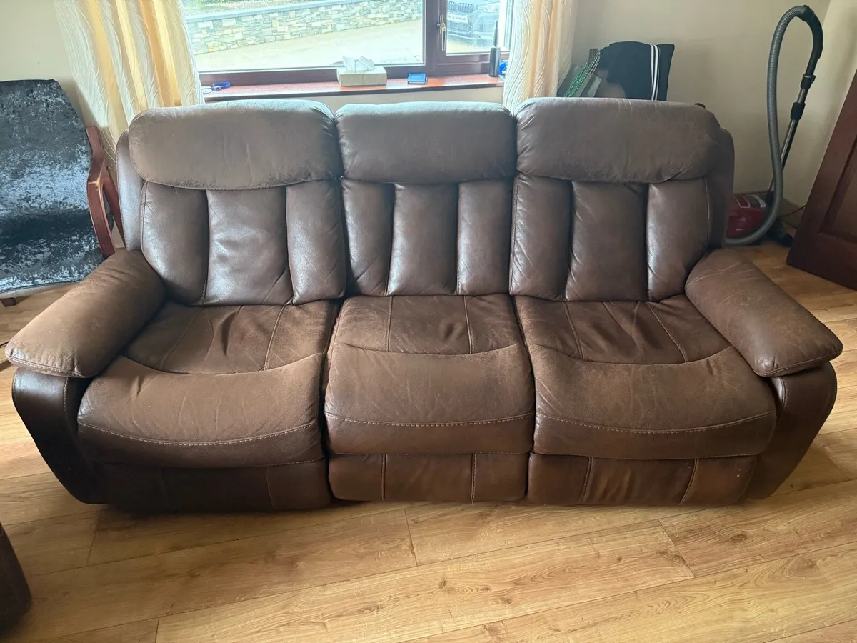 3 piece recliner sofa - Image 1