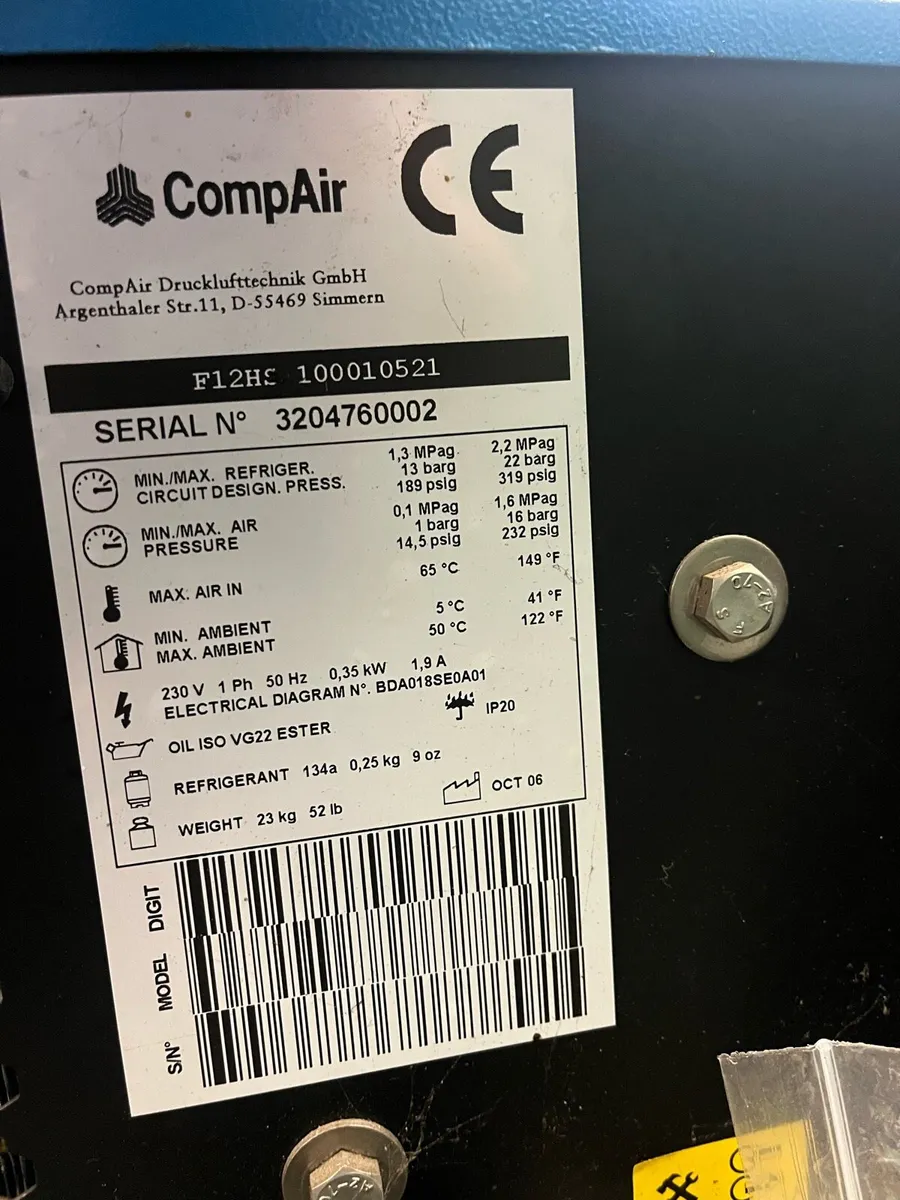 Compair air dryer  f12hs - Image 2