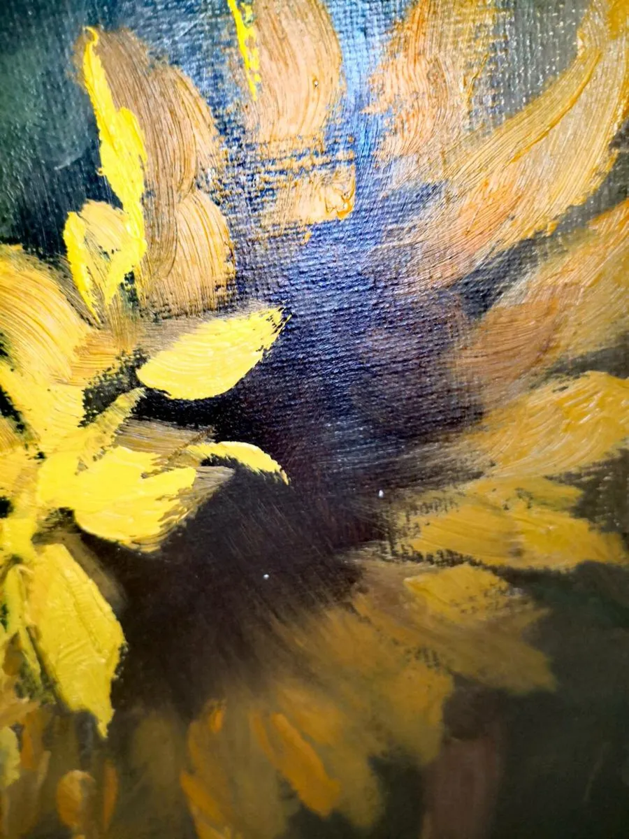 Sunflowers-Bernhard Muller 1915-Oil painting - Image 3