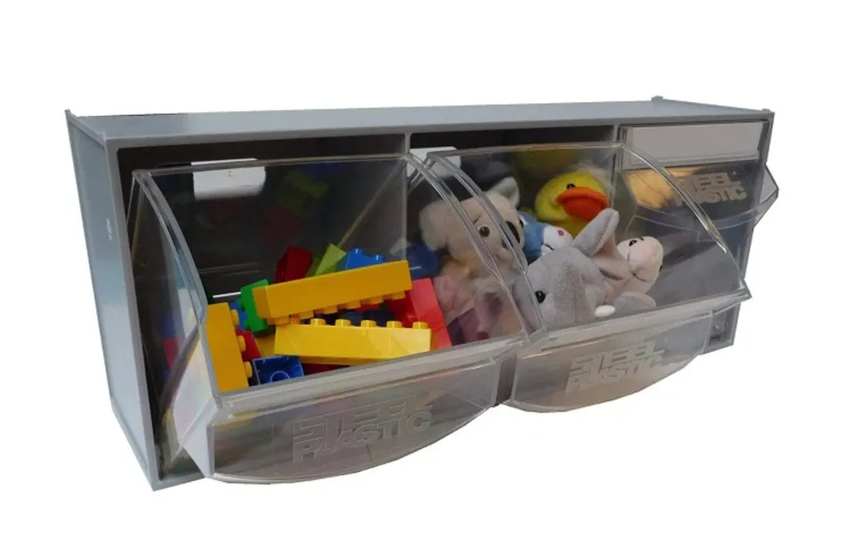 Tilt Bin Storage Box – 3 Bin - Image 4