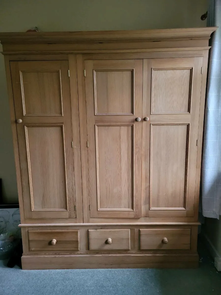 Solid Pine Triple Wardrobe