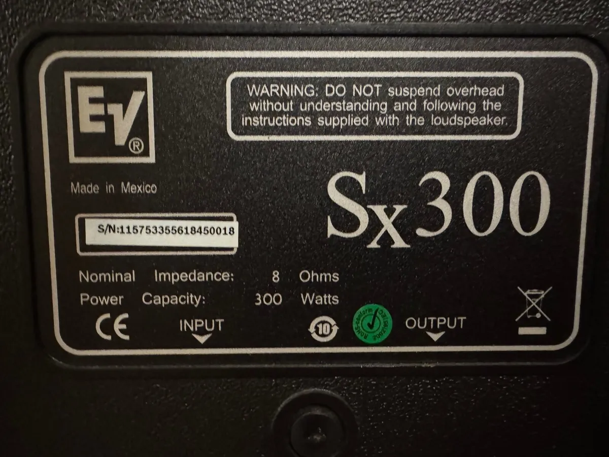 EV SX 300 Speakers for sale - Image 1