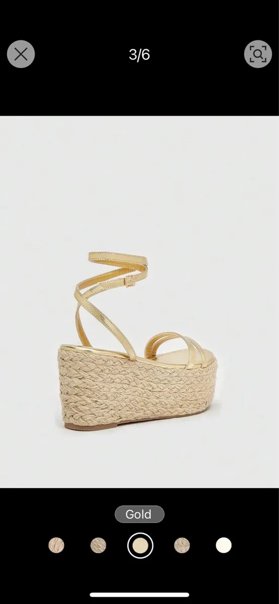 Gold wedge sandles - Image 4