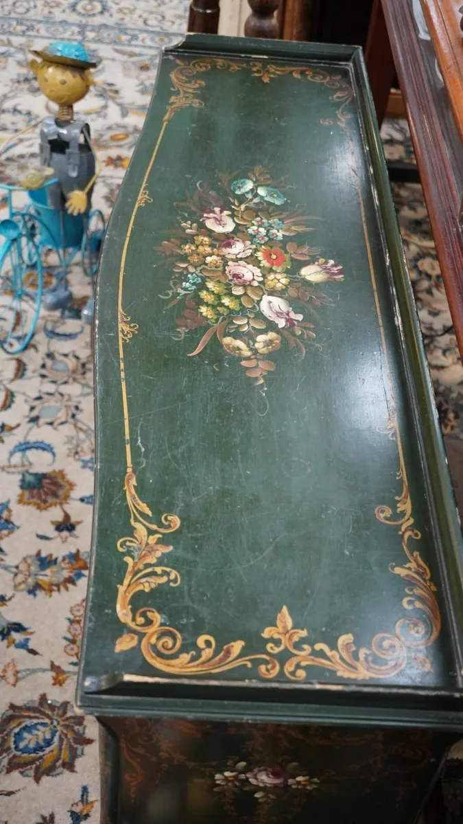 Antique Spanish Hand-Painted Console Table - Image 4