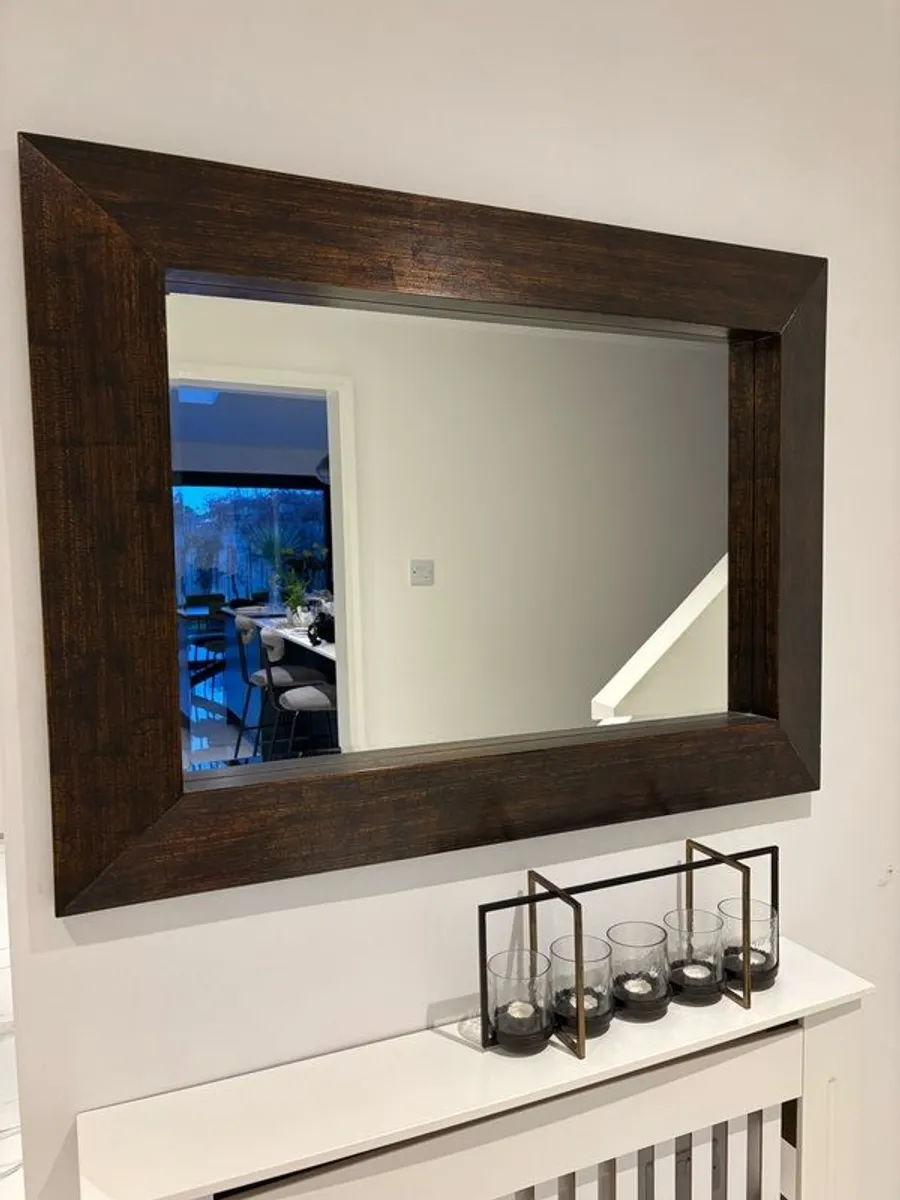 Large Walnut Mirror - Image 1