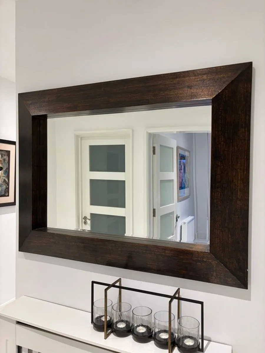 Large Walnut Mirror - Image 2