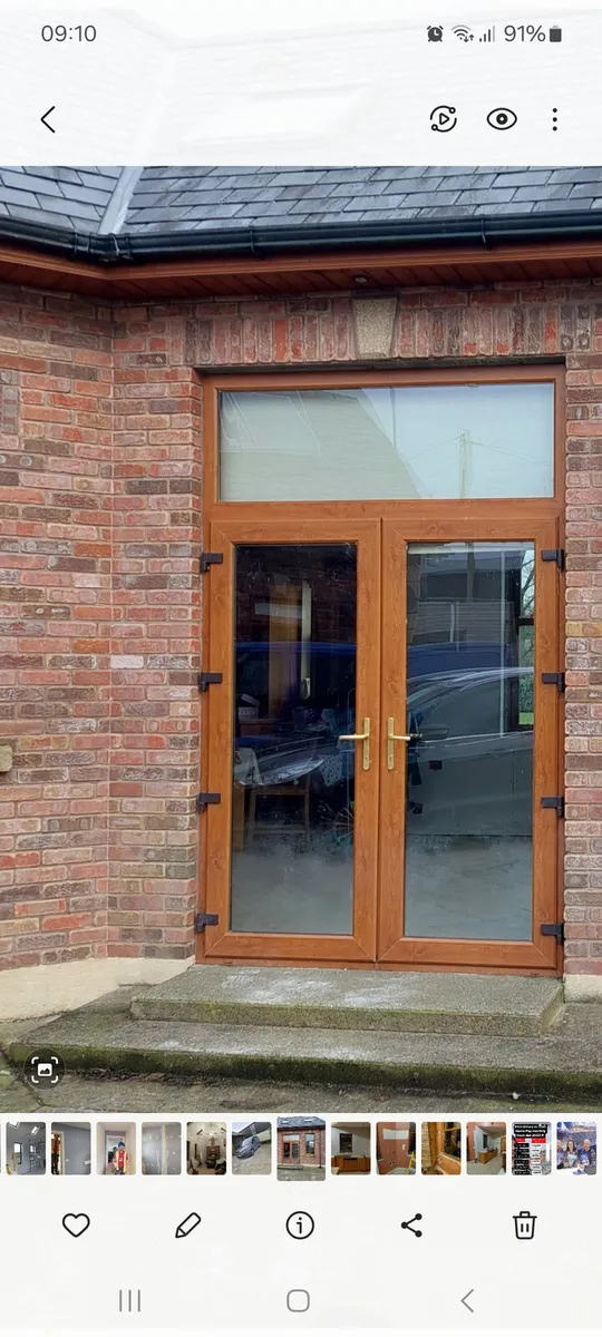Oak pvc patio doors