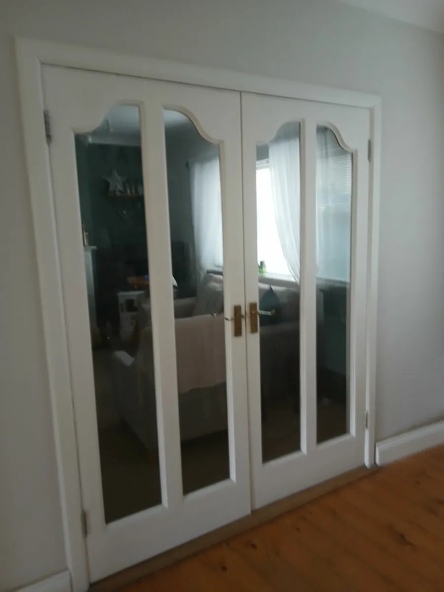 Double rebated doors with safety glass - Image 1