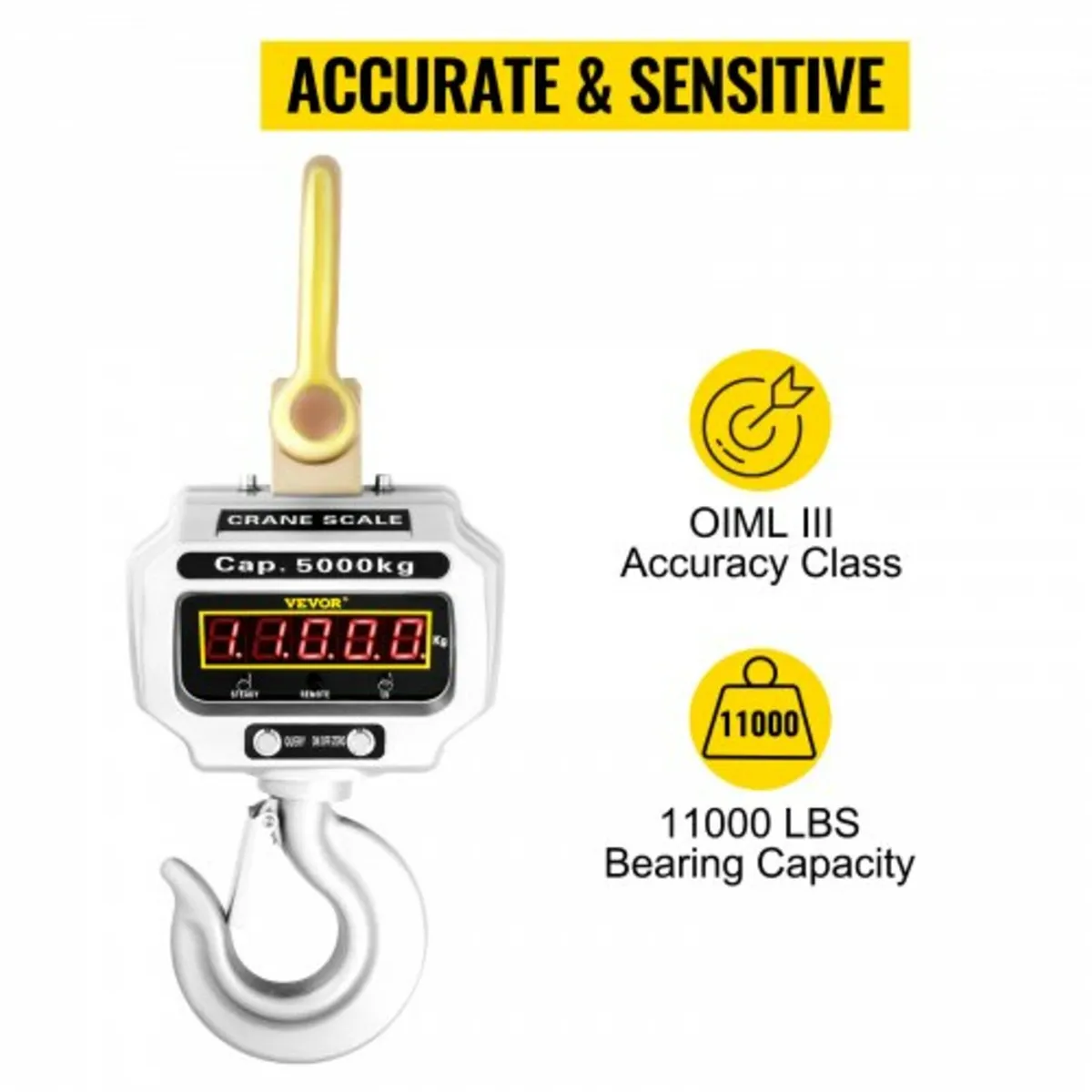 5000kg 11000lbs Digital Crane Scale Heavy Duty Cra for sale in Co ...