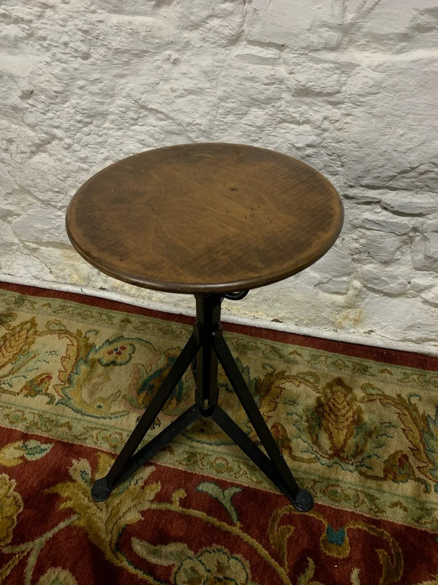 Vintage revolving industrial stool. - Image 1