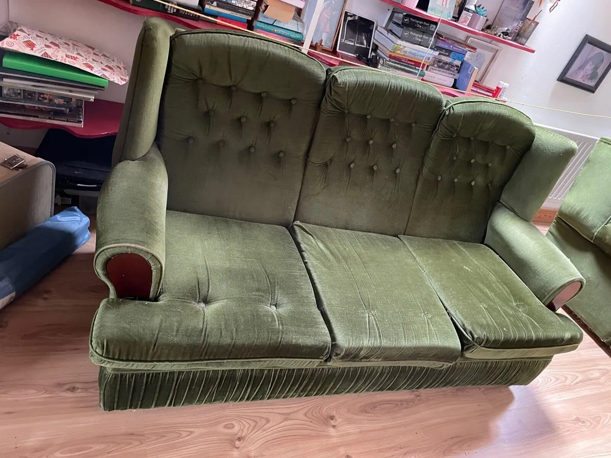 Second hand sofa and 2 matching armchairs. - Image 2