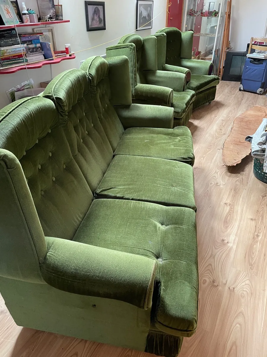 Second hand sofa and 2 matching armchairs. - Image 3