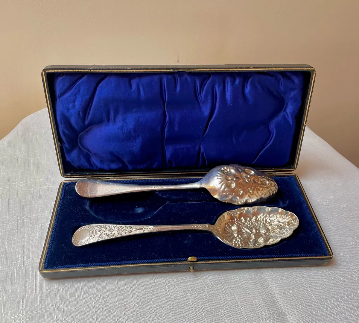 Antique Silver Plated Berry Spoons - Image 2