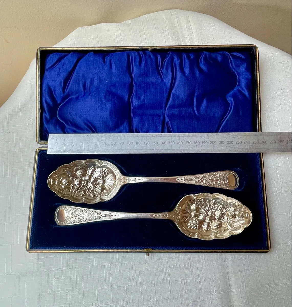 Antique Silver Plated Berry Spoons - Image 4