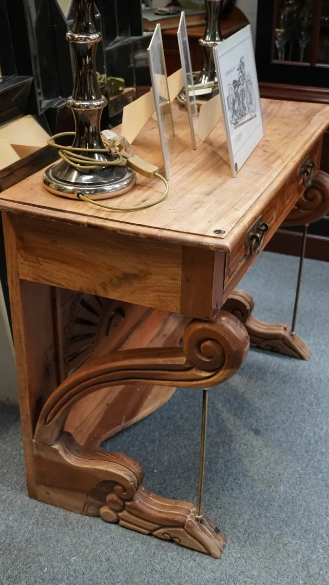 Spanish Hand-Carved Console Table - Unique Artisan - Image 3