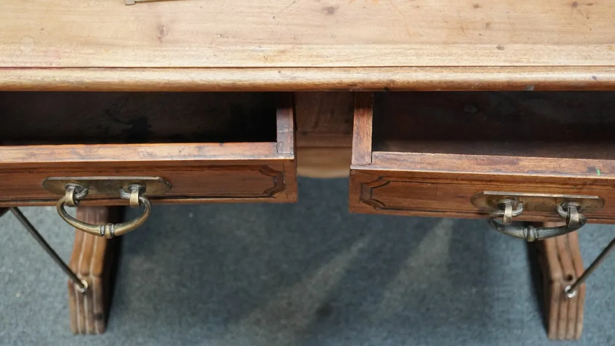 Spanish Hand-Carved Console Table - Unique Artisan - Image 4