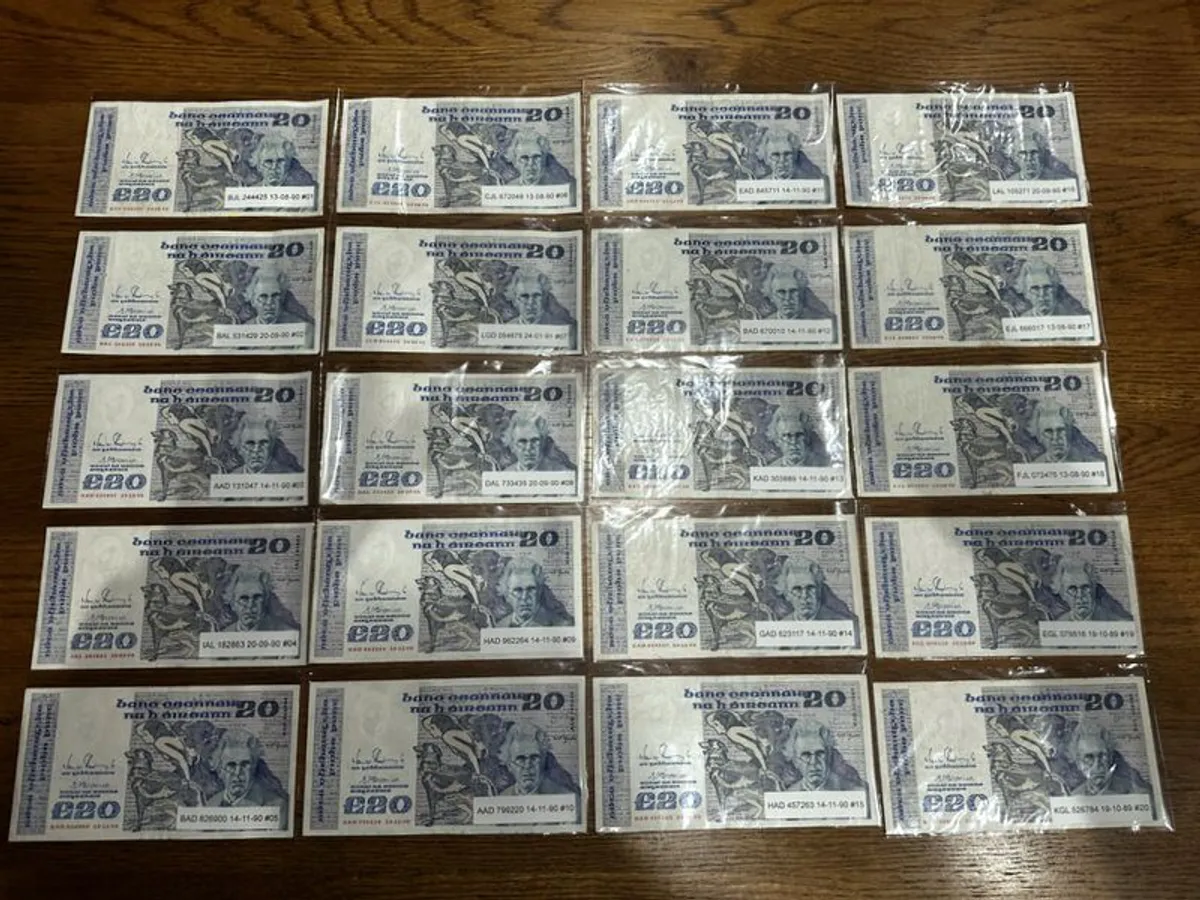 Irish Old 20 Pounds Notes - Image 1
