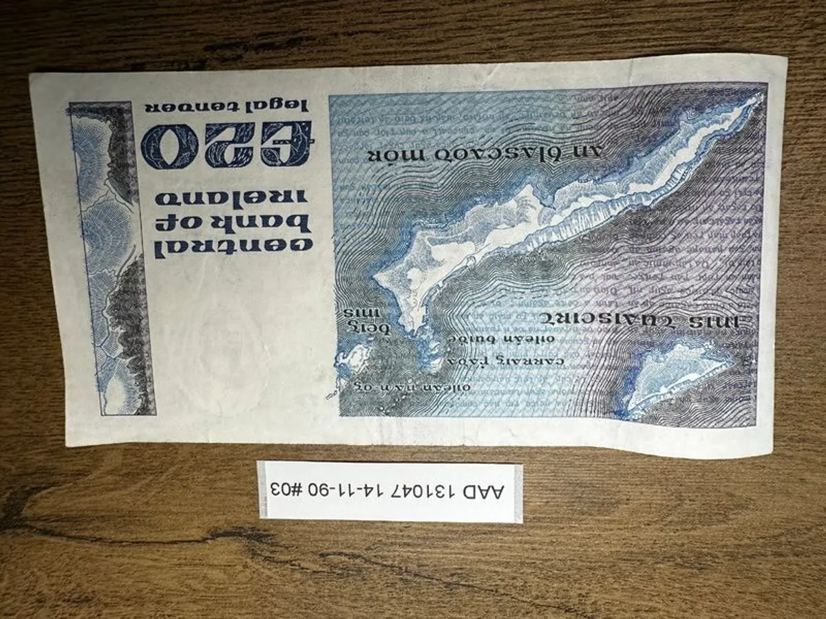 Irish Old 20 Pounds Notes - Image 3