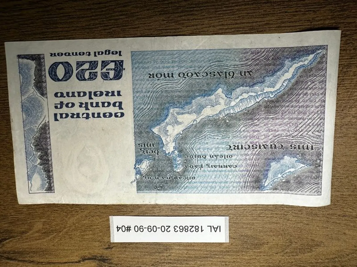 Irish Old 20 Pounds Notes - Image 4