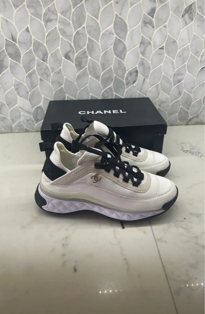 Chanel white fashion sneakers - Image 1