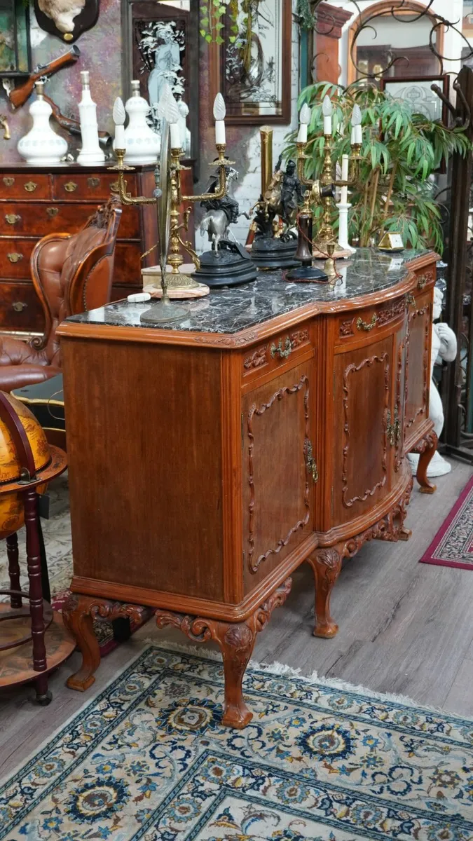 📌Antique Spanish Louis XV-Style Sideboard with Ma - Image 3