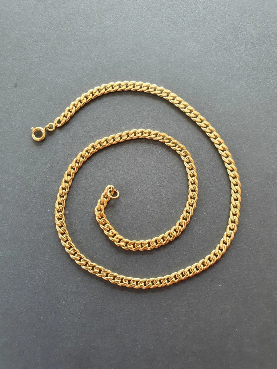 Gold plated chain -  17ins length - Image 1