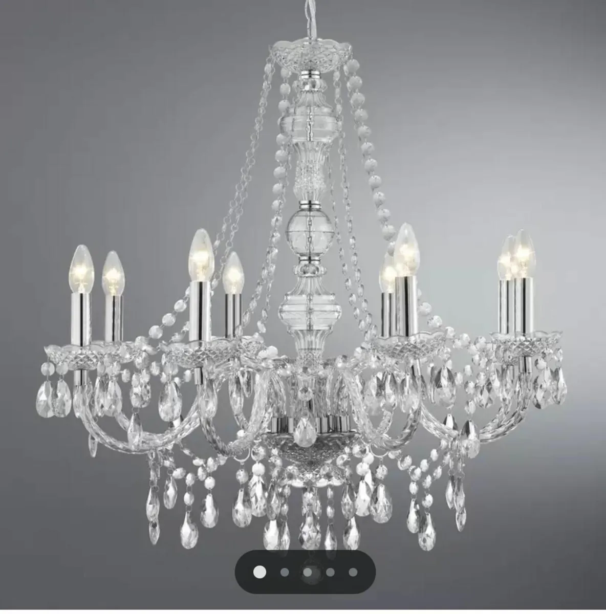 Chandelier - Clear Chrome - Image 1