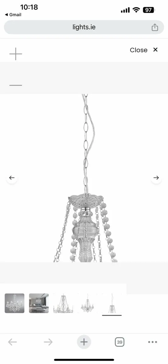 Chandelier - Clear Chrome - Image 4