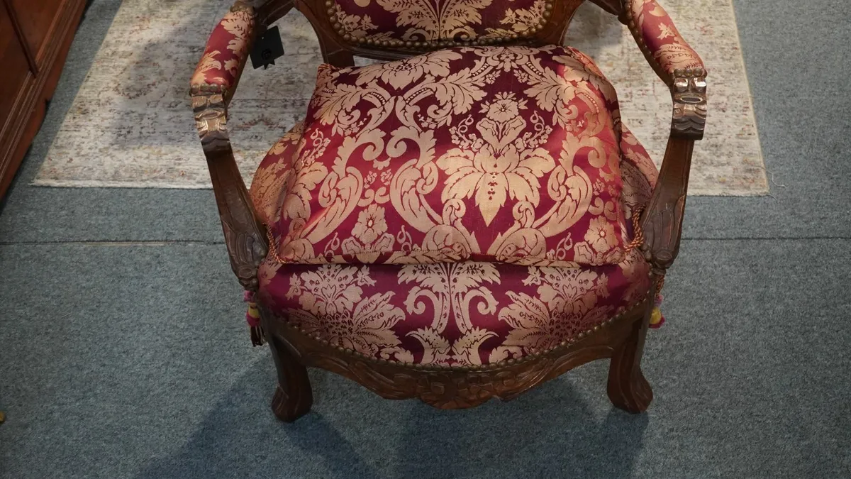 Vintage Spanish Armchair with Cushion - Image 4