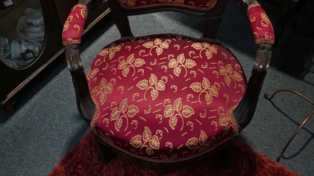 Vintage Spanish Carved Armchair - Image 3