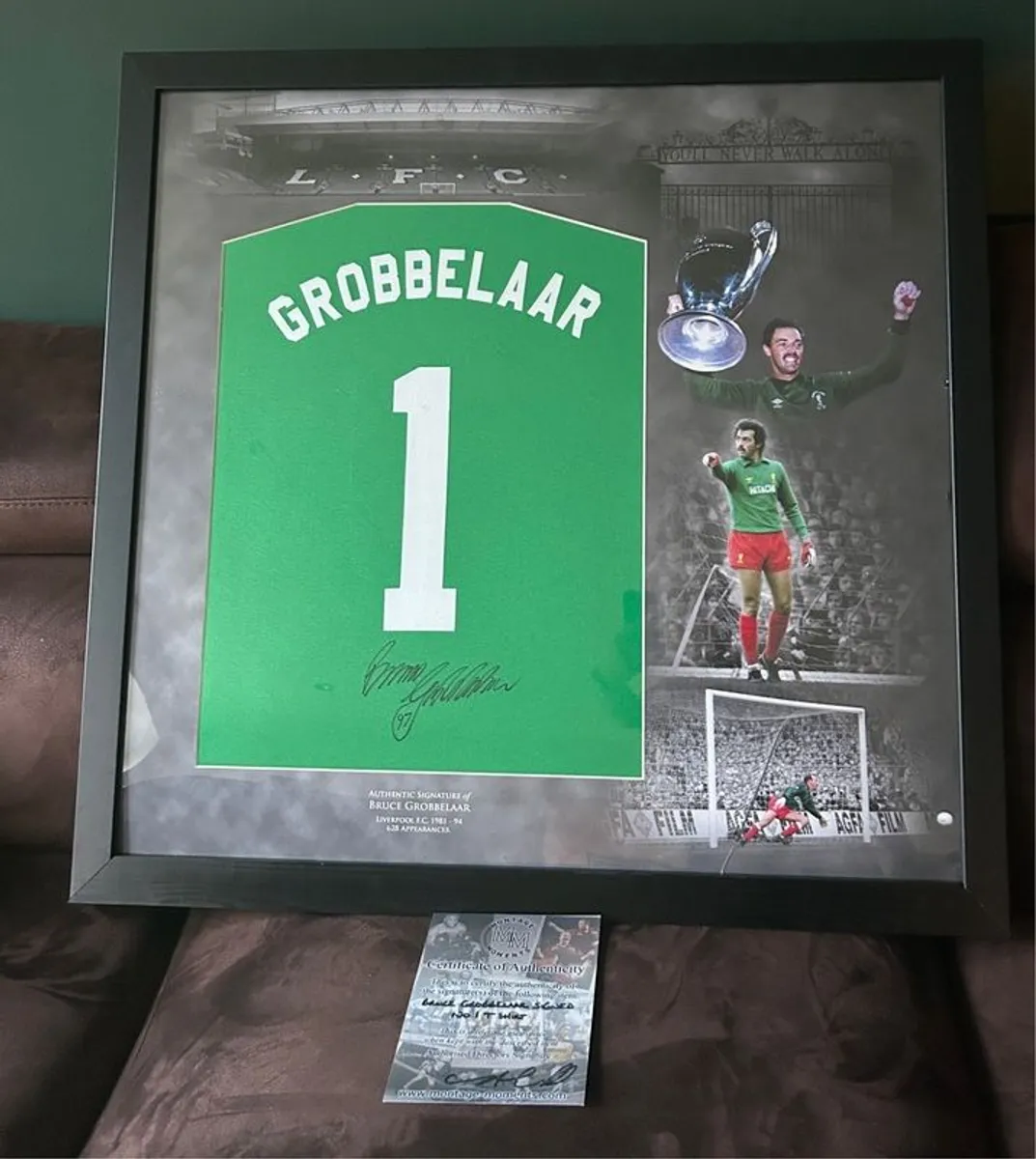 Bruce Grobbelaar framed and signed T Shirt - Image 1