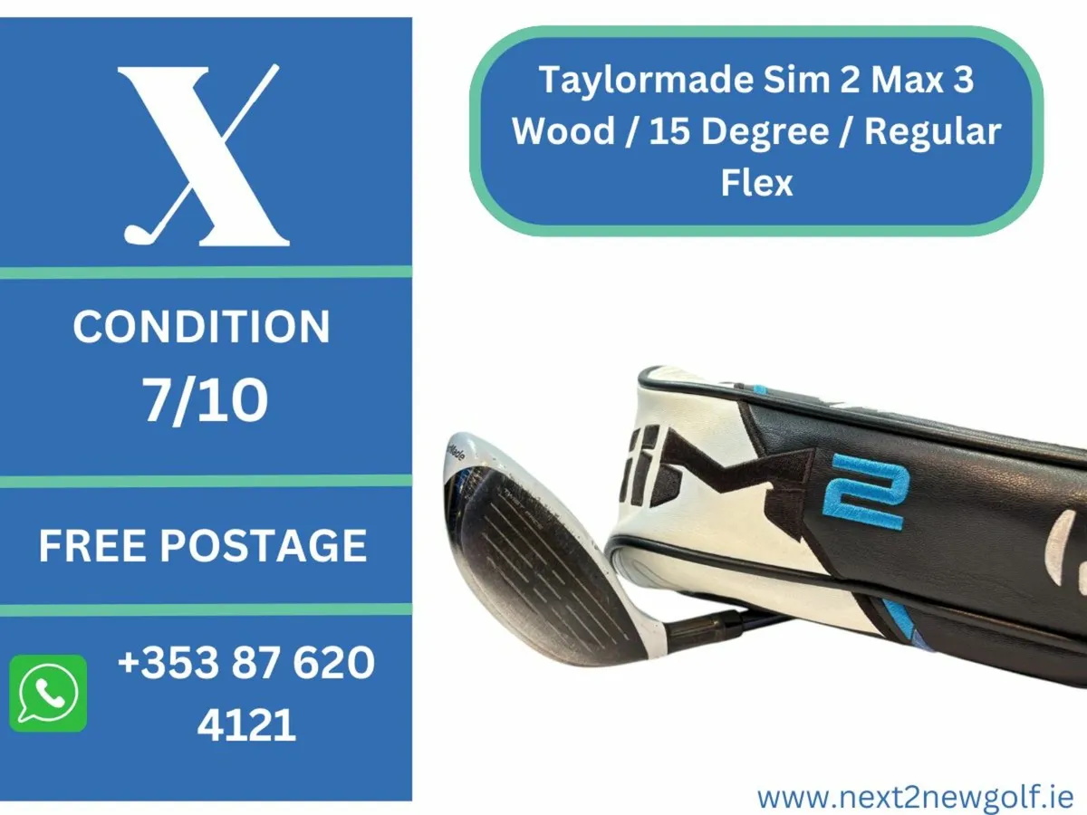 Taylormade Sim 2 Max 3 Wood / Nationwide Delivery - Image 1