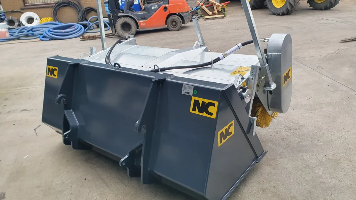 7 Foot Bucket Brush Sweeper with Tractor Euro - Image 3