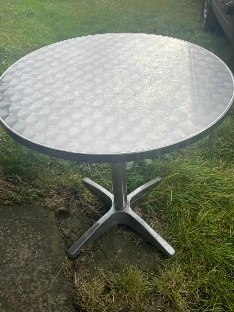 stainless bistro table