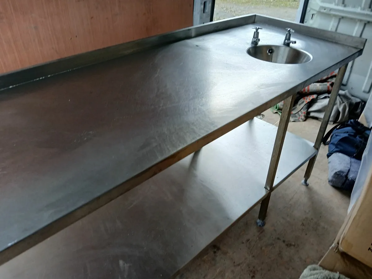 Staneless steel table / sink unit delivered - Image 4