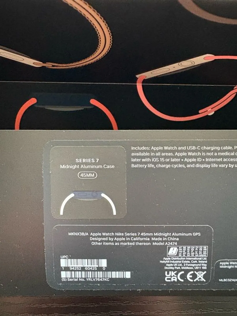 Apple Watch Nike Series 7 45mm Midnight Aluminium GPS - Image 2