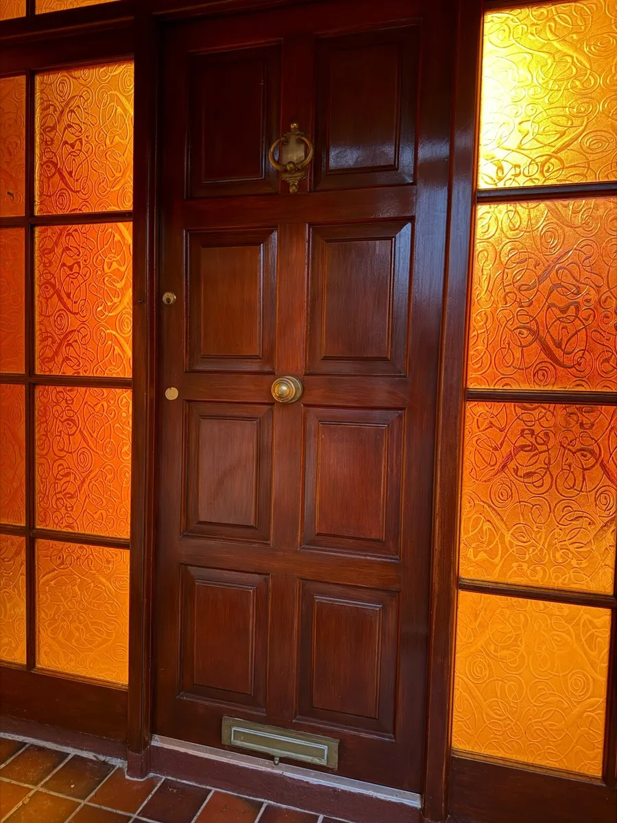 Solid Mahogany External Door with Glass Frame - Image 2