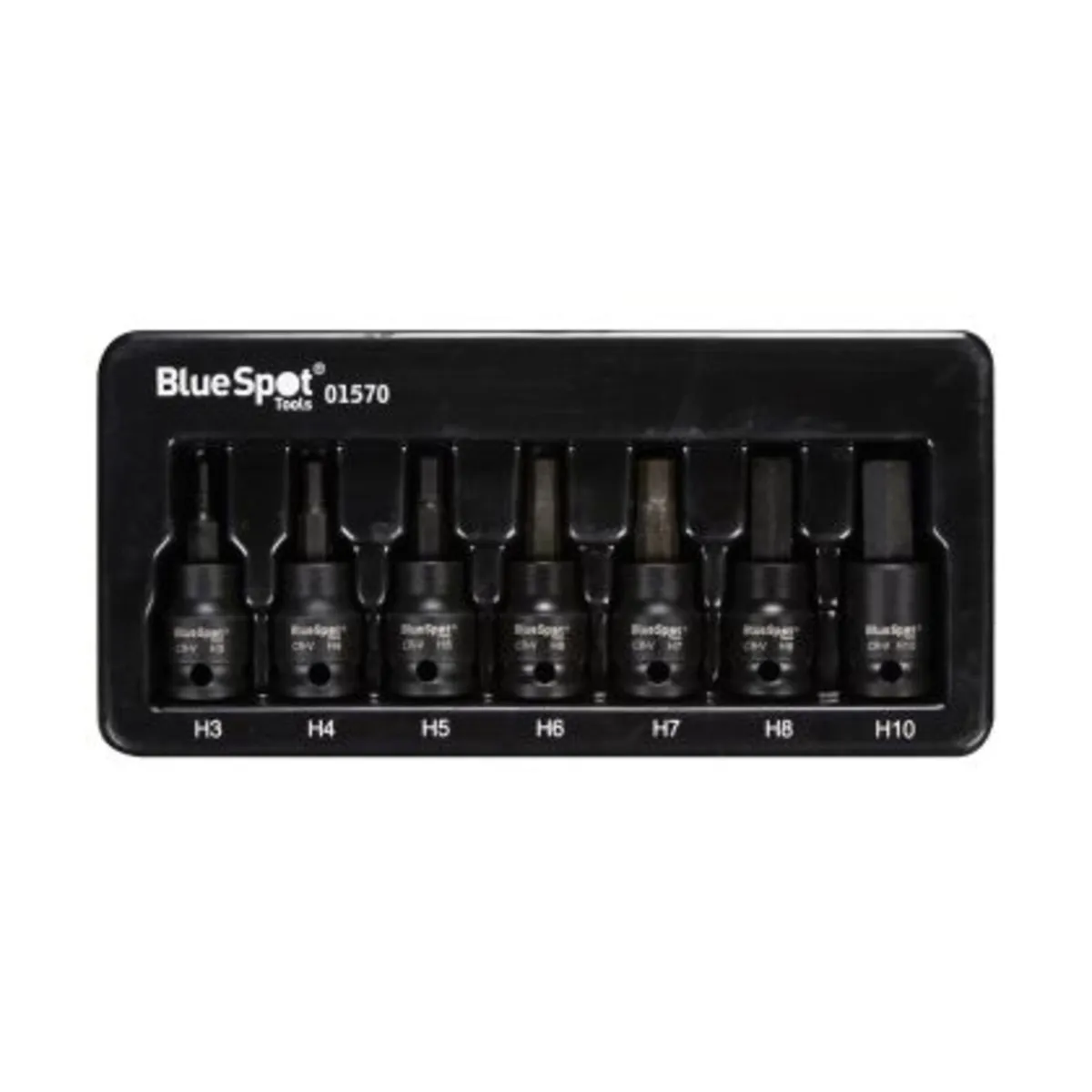 Blue Spot Impact Hex Bit Sockets 7pc, 3/8″ - Image 2