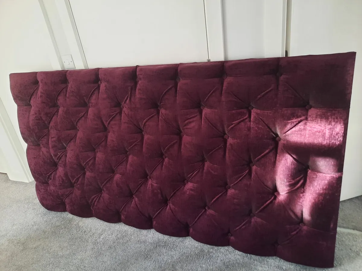 Purple Velvet Headboard - Image 1