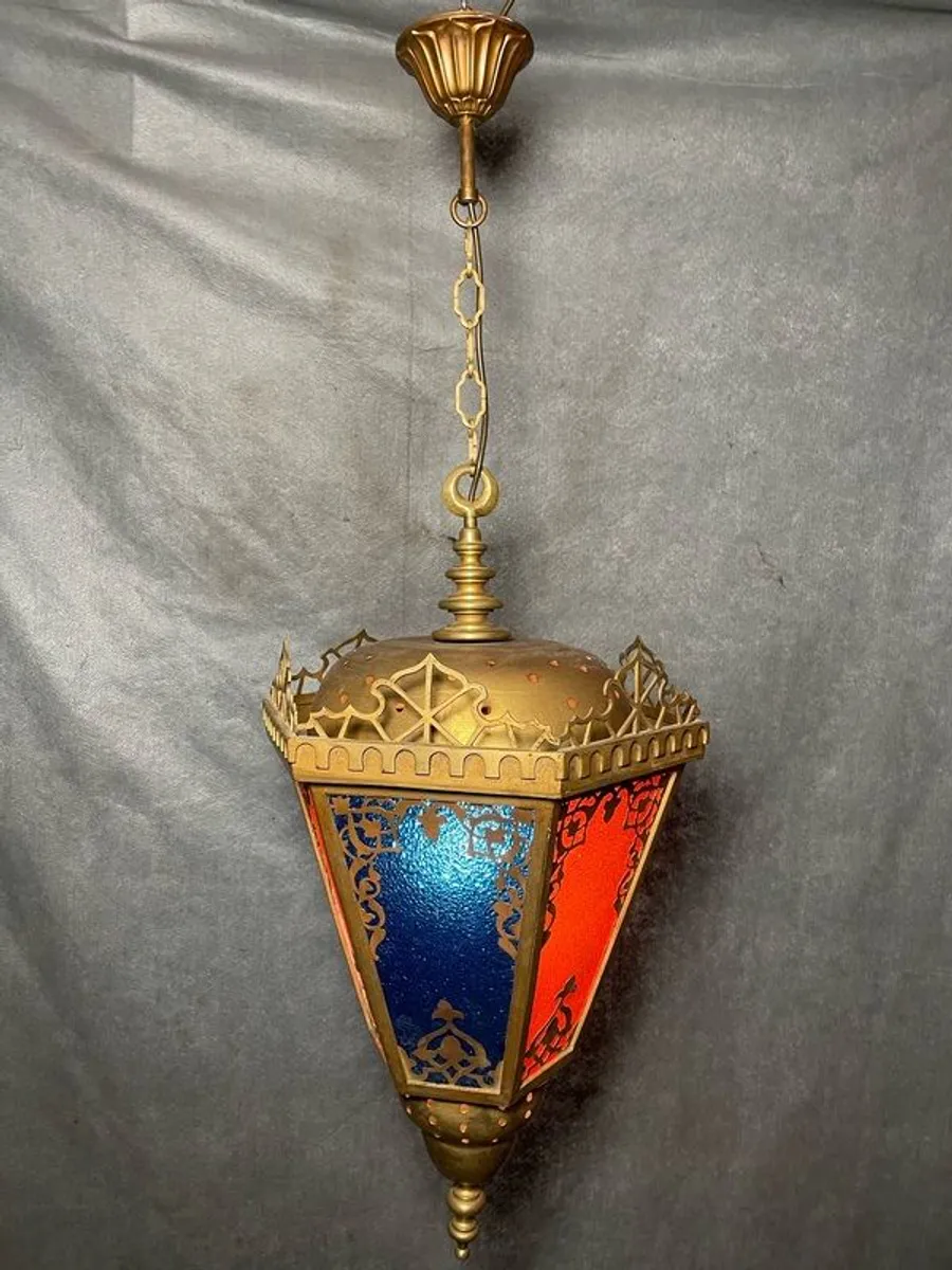 Fabulous Large Moroccan Brass Lantern. - Image 2