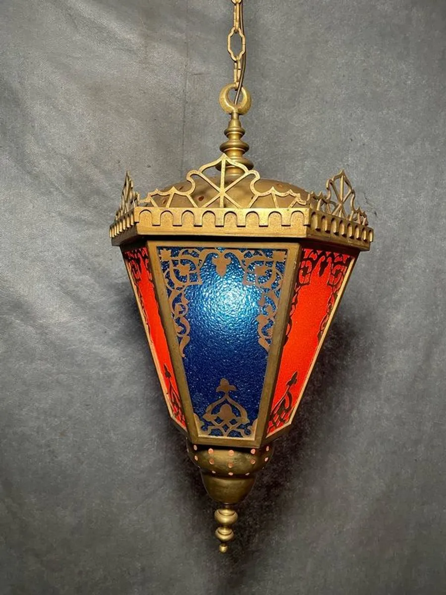 Fabulous Large Moroccan Brass Lantern. - Image 3