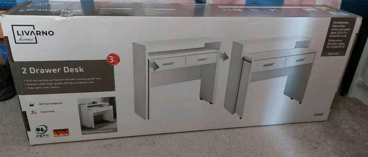 2 Drawer Desk (Brand New) - Image 2