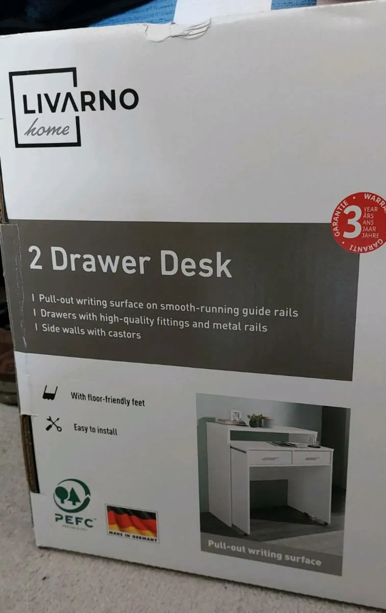2 Drawer Desk (Brand New) - Image 3