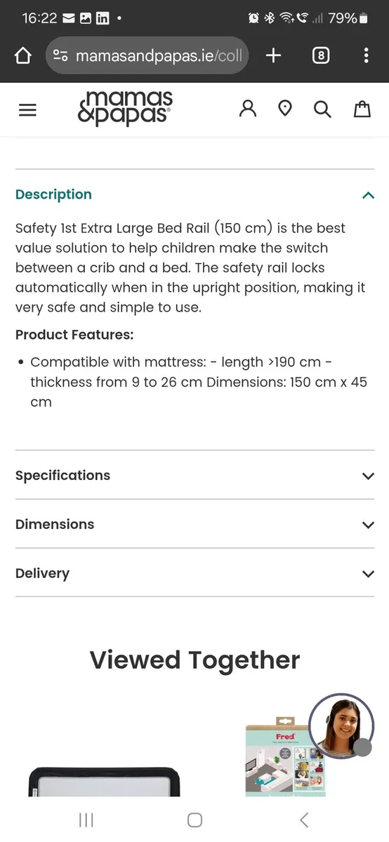 Kids Safety Bed rail - Image 2